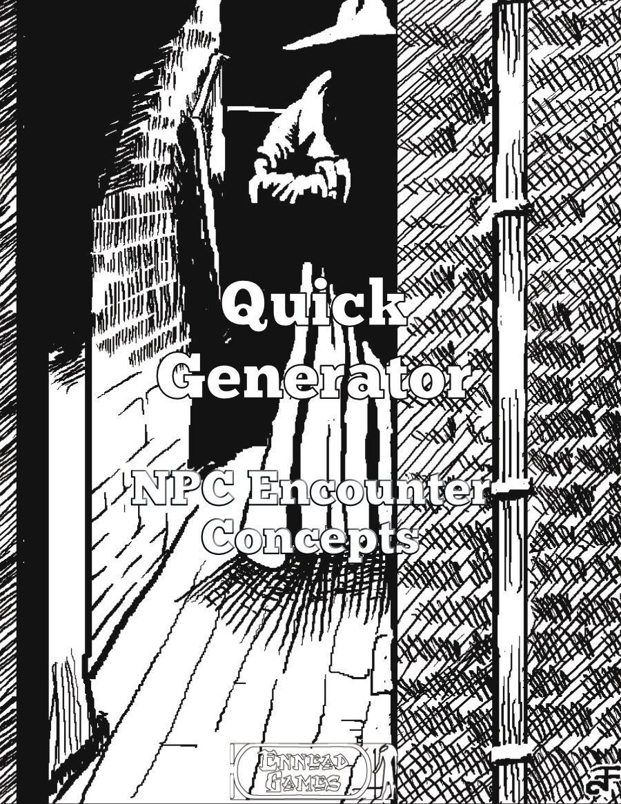 a monochrome/black-and-white simple image of a person, wearing a cloak and a hat covering their face, in an shadow covered alleyway